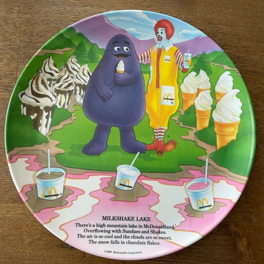 Vintage McDonald’s plastic plate